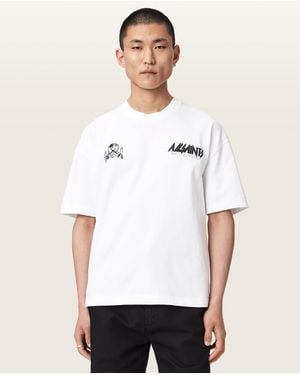 AllSaints Chromium Short Sleeve Graphic T-Shirt - White