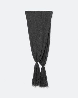AllSaints Hollis Wool Tassel Scarf - Black
