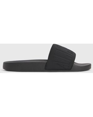AllSaints Signet Neoprene Slides - Black