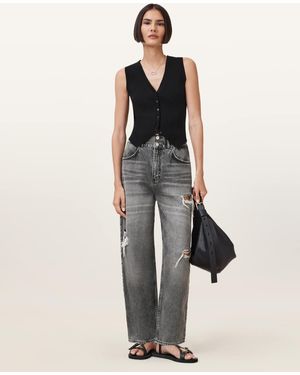 AllSaints Daisy Tapered-leg Jeans - Grey
