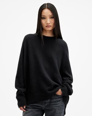 AllSaints Ines Recycled Cashmere Wool Blend Jumper - Black