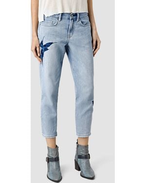 AllSaints Birds Embroidered Jeans - Multicolor