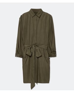 AllSaints Noora Silk-Viscose Mini Dress - Green