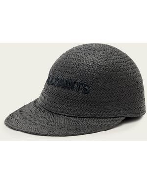 AllSaints Mila Straw Baseball Cap - Black