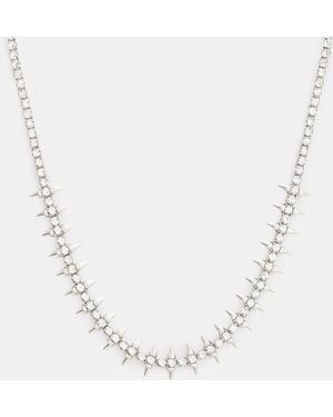 AllSaints Essie Spike Tennis Necklace,, Warm - Natural