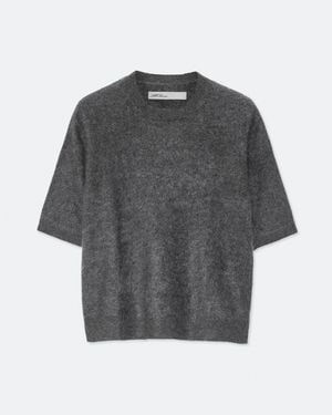 AllSaints Ada Cashmere Relaxed-Fit T-Shirt - Grey