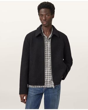 AllSaints Celeste Cropped Wool Jacket - Black