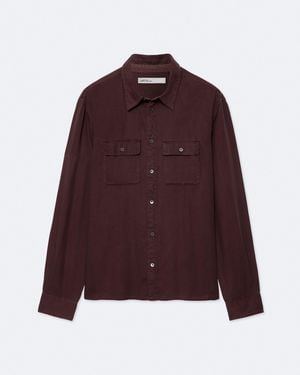 AllSaints Bond Regular-Fit Tencel Shirt - Purple