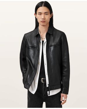 AllSaints Luck Leather Jacket - Black