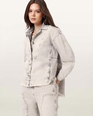 AllSaints Hettie Oversized Shacket - Natural