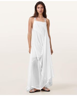 AllSaints Parachute Silk Dress - White