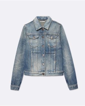 AllSaints Fitted Denim Trucker Jacket - Blue