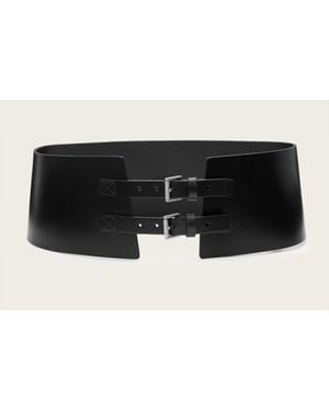 AllSaints Mya Leather Hip Belt - Black