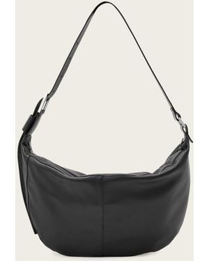 AllSaints Luna Slouchy Leather Shoulder Bag - White