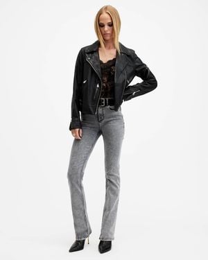 AllSaints Haldan Slim Bootcut Stretch Denim Jeans - Grey