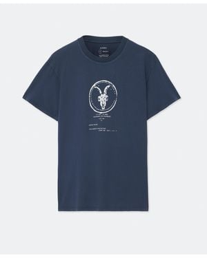AllSaints Ramskull Regular-Fit Graphic T-Shirt - Blue