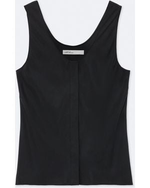 AllSaints Milla Silk-Blend Cami Top - Black