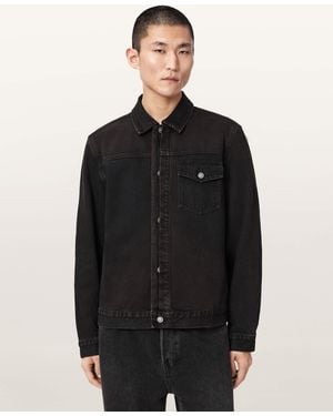 AllSaints Roth Long Sleeve Denim Jacket - Black