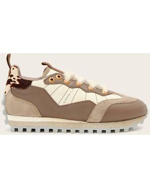 AllSaints Polyester Nevis Suede Trainers, /Us 6/Eu 36 - Natural