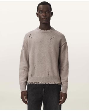 AllSaints Wolf Oversized Wool Blend Jumper - Natural