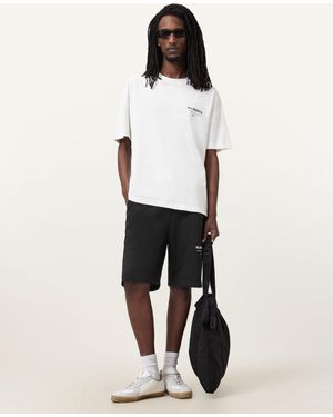 AllSaints Underground Relaxed Fit Sweat Shorts - White