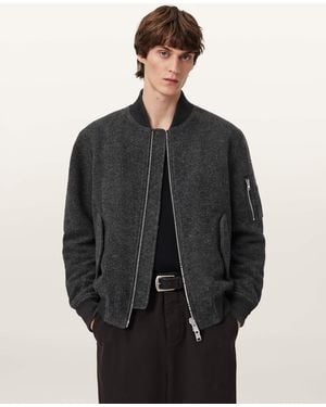 AllSaints Saku Wool Bomber Jacket - Black