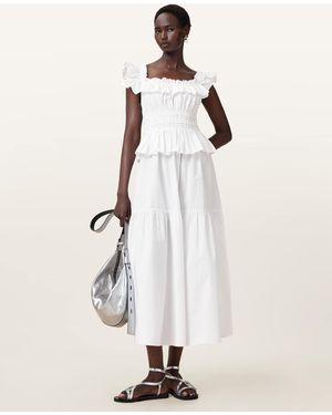 AllSaints Halia Maxi Cotton Dress - Natural