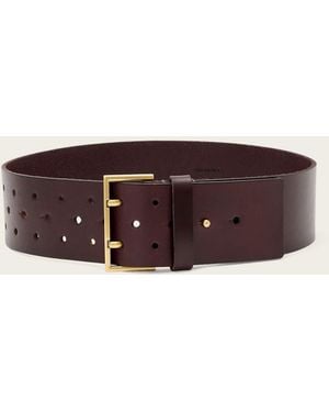AllSaints Lou Wide Leather Belt - Brown