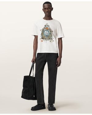 AllSaints Nazare Boxy Graphic T-Shirt - White