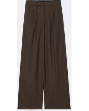 AllSaints Laura Double-Pleat Relaxed Wool-Blend Pants - Brown