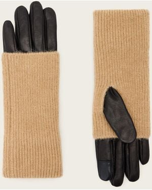 AllSaints Onyx Leather Gloves - Black
