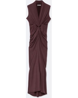 AllSaints Dariya Draped Jersey Maxi Dress - Purple