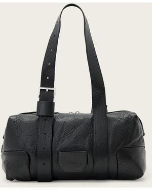 AllSaints Ares Grain Leather Shoulder Bag - Black