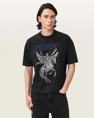 AllSaints Vanguard Short Sleeve Graphic T-Shirt - Black