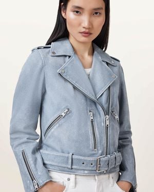 AllSaints Balfern Biker Jacket - Blue