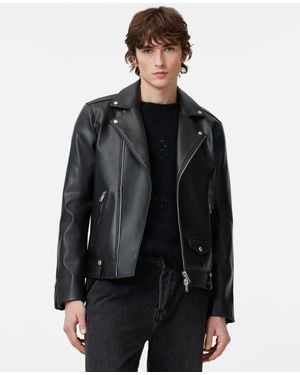 AllSaints Milo Desserto Biker Jacket - Black