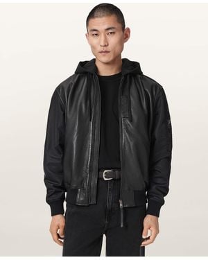 AllSaints Chase Leather Jacket - Black