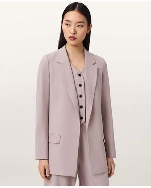 AllSaints Polyester/Viscose Aleida Lightweight Tri Blazer, /Us 2 - Multicolour