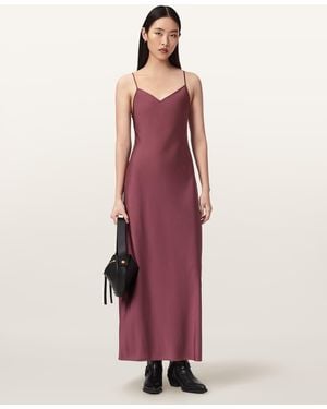 AllSaints Bryony Maxi Slip Dress - Pink