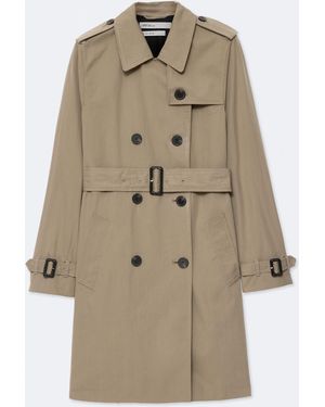 AllSaints Leonard Double-Breasted Cotton Trench Coat - Natural