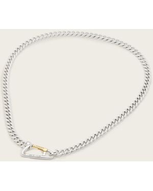 AllSaints Carabiner Two Tone Necklace - Natural