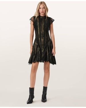 AllSaints Fleur Asymmetric Dress - Black
