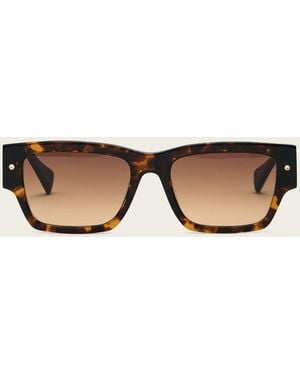 AllSaints Iggy Square Framed Sunglasses - Natural