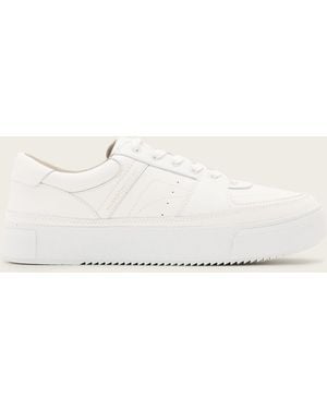 AllSaints Millie Low Top Leather Trainers - Natural