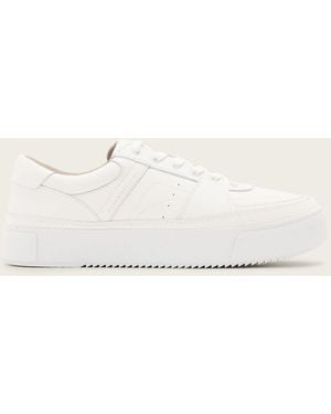 AllSaints Millie Low Top Leather Trainers - Natural
