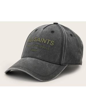 AllSaints Underground Logo Print Baseball Cap - Gray