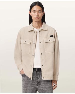 AllSaints Castleford Corduroy Overshirt - Natural