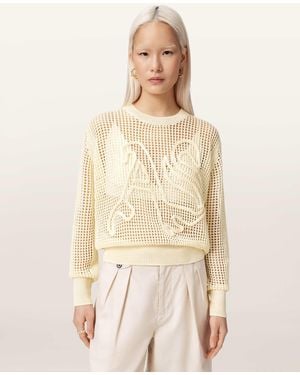 AllSaints Raelyn Relaxed Fit Open Stitch Sweater - Natural