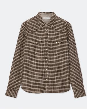 AllSaints Court Regular-Fit Double-Faced Shirt - Brown