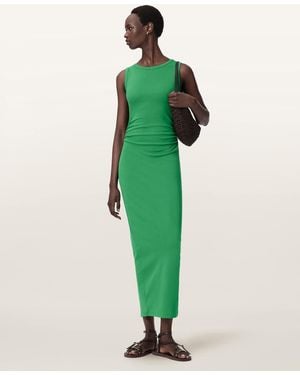 AllSaints Cotton Katarina Boat Neck Slim Fit Maxi Dress, /Us 2 - Green